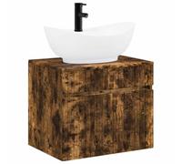vidaXL Set di mobili per il bagno Rovere Fumo Legno ingegnerizzato