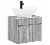 vidaXL Set di mobili per il bagno Sonoma grigio Legno ingegnerizzato