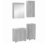 vidaXL Set di mobili per il bagno TULUM 4 pcs Grigio Sonoma