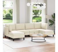 vidaXL Set di mobili per il soggiorno 6 pz 6 posto Crema