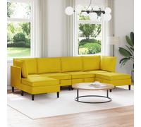 vidaXL Set di mobili per il soggiorno 6 pz Giallo Velluto