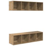 vidaXL Set di mobili per TV da Parete in Rovere Artigianale, Finitura Marrone. Ha Uno Stile Moderno, Tanto Spazio per riporre Le Cose ed è Rettangolare. È da Usare Dentro casa e Include armadi di di