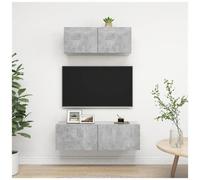VIDAXL - Set Di Mobili Porta Tv 2 Pz Grigio Cemento In Legno Multistrato