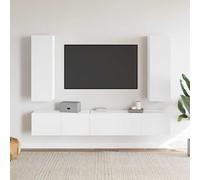 vidaXL Set di Mobili Porta TV 5 pz Bianco in Legno Multistrato