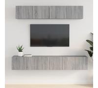vidaXL Set di mobili porta TV 5 pz Grigio Sonoma in legno multistrato