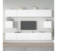 vidaXL Set di Mobili Porta TV 6 pz Bianco in Legno Multistrato