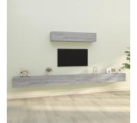 vidaXL Set di Mobili Porta TV 6 pz Grigio Sonoma in Legno Multistrato