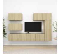 vidaXL Set di Mobili Porta TV 6 pz Rovere Sonoma in Legno Multistrato