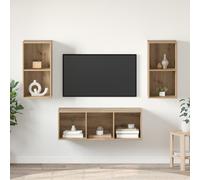 vidaXL Set di mobili TV 3 pcs rovere artigianale 37 x 37 x 107 cm