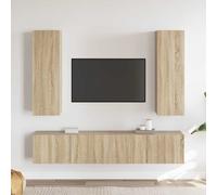vidaXL Set di Mobili TV 4 pz Rovere Sonoma in Legno Multistrato
