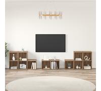 vidaXL Set di mobili TV 8 pcs Rovere artigianale Legno multistrato