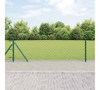 vidaXL Set di pali del recinto Argento 25 x 0.4 m Acciaio zincato
