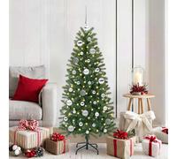 vidaXL Set di Palle di Natale con 150 LED 61 pcs Argento Plastica