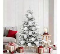 vidaXL Set di palline di Natale XL 9 pcs Bianco Plastica