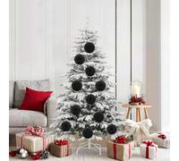 vidaXL Set di Palline di Natale XL 9 pcs Nero Plastica