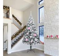 vidaXL Set di palline di Natale XXL 4 pcs Rosa Plastica