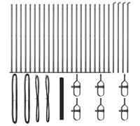 vidaXL Set di pali di recinzione in metallo con pannelli a rete 50 x 1,5 m Soluzione di recinzione resistente per installazioni sicure Sistema di pannelli a barriera Soluzioni moderne da giardino