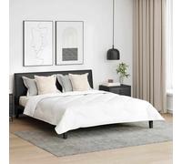 Set Copripiumino in Microfibra Trapuntato 240 x 200 cm con 2 Cuscini, Bianco, Extra Caldo, Trapuntatura a Scatola, Lavabile in Lavatrice, Morbido in Poliestere Fiberfill per il Comfort invernale. Ide