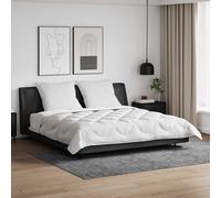 Set di piumini in microfibra 240 x 220 cm con due cuscini 80 x 80 bianchi, trapuntato e extra caldo per l'inverno. Lavabile in macchina a 30°C con motivo a cucitura a scacchi. Ambiente di sonno confo