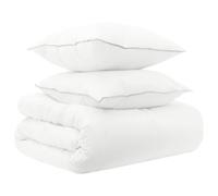 vidaXL Set di Piumoni 3 pz 240 x 220 cm Tutte le stagioni Bambù Bianco