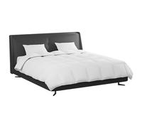 Set di piumoni in microfibra di lusso 240 x 220 cm bianco, 2 cuscini in piuma d'anatra, copertura in cotone, cucitura a scatola, trapuntato, opaco, biancheria invernale da interno, include 1 piumone,