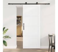 vidaXL Set di Porte Scorrevoli Manuale Bianco e nero 83 x 211 cm