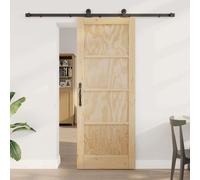 vidaXL Set di Porte Scorrevoli Manuale Naturale e nero 78 x 202 cm