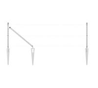 vidaXL Set di punte per recinzioni zincate a caldo | Include 4 fascette stringicavo e clip in metallo | Robusto per recinzioni da giardino e da fattoria | Lunghezza 120 cm | Kit di installazione