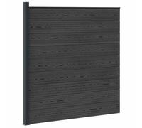 vidaXL Pannello di recinzione in WPC e alluminio nero,