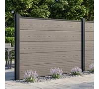 vidaXL Set di Recinzione 180 x 105 cm WPC e Alluminio Grigio
