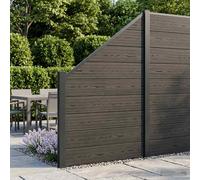 vidaXL Set di Recinzione 95 x 180 cm WPC e Alluminio Nero