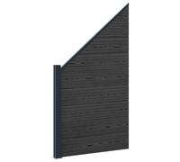 vidaXL Pannello di recinzione in WPC e alluminio nero,