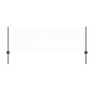 vidaXL Pali di Recinzione 11 pcs U-Channel Grigio 60 cm Acciaio