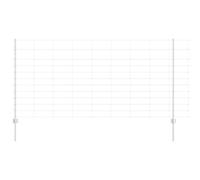 vidaXL Pali della Recinzione 22 pz U-Channel 120 cm Acciaio Zincato, Recinzione da Campo 1.2x25 m Acciaio Zincato