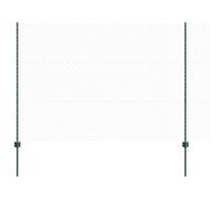 vidaXL Set di recinzione da giardino verde in acciaio zincato | Durevole resistente ai raggi UV recinzione esterna include 1 rotolo e pali per grandi recinzioni in metallo Enclosure Limite