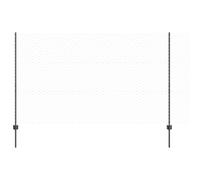 vidaXL Pali per Recinzione 22 pz U-Channel Grigio 140 cm Acciaio, Recinzione Esagonale Grigia 1.4x100 m Acciaio