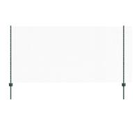 vidaXL Set di recinzione esagonale in metallo verniciato verde | recinzione esterna resistente ai raggi UV include 1 rotolo e 10 pali soluzione durevole per definire il limite del giardino o la