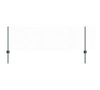 vidaXL Paletti per Recinzione 11 Pezzi U-Channel Verde 60 cm Acciaio, Recinzione Esagonale Verde 0.6x100 m Acciaio