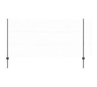 vidaXL Set di recinzione in acciaio verniciato a polvere grigia | recinzione in metallo resistente ai raggi UV per esterni include 1 rotolo e 25 pali design esagonale durevole per giardini e fattorie