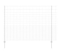 vidaXL Set di Recinzione in Acciaio zincato | Recinzione Durevole Resistente ai Raggi UV Include 25 Pannelli e Pali Design Industriale per Sicurezza perimetrale Stile Metallico Area barriera durevol