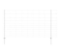 vidaXL Set di Recinzione in Acciaio Zincato | Recinzione Metallica Esterni Resistente ai Raggi UV Include 1 Rotolo e 22 Post Durevole Design Rettangolare per Uso Perimetrale o Agricolo Barriera Indu