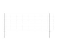 vidaXL Pali della Recinzione 11 pz U-Channel 80 cm in Acciaio zincato, Recinzione da Campo 0.8x50 m in Acciaio zincato