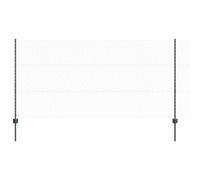 vidaXL Set di recinzione metallica esagonale verde | Barriera esterna resistente ai raggi UV Include 1 rotolo e più pali design durevole per recinzioni proprietà facile da montare