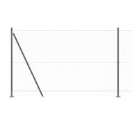 vidaXL Set di 2 recinzioni in metallo, 25 x 1,5 m, colore: Grigio