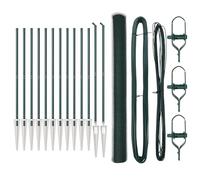 vidaXL Set di Recinzione Set di 2 Verde Metallo 25 x 1.5 m Durevole