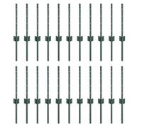 vidaXL Set di recinzioni 2 Pezzi Canale a U Verde 50 x 0,4 m in Acciaio Resistente, perfette per Esterni. Hanno braccioli Regolabili e chiudono Il perimetro del Giardino, usate Anche Come divisori a