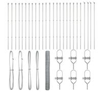vidaXL Set di Recinzioni Esagonali in Acciaio Zincato | Barriera Esterna Durevole Facile da Montare Stile Industriale Moderno Kit Completo Recinzione da Giardino proprietà Finitura Liscia Lunga Dura