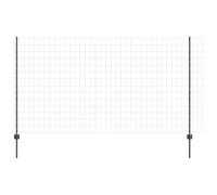 vidaXL Set di recinzioni in acciaio grigio verniciato a polvere | Recinzioni in metallo resistente ai raggi UV per esterni, include 1 pannello e componenti necessari, design durevole e minimalista per