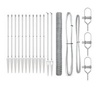 vidaXL Set di recinzioni in Acciaio zincato | Kit Completo Facile da Montare con Pannelli e Pali | Barriera da Giardino Moderna | Confine Metallico Durevole e Sicuro | Minimalista Resistente alle in