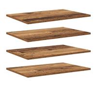 vidaXL Set di Ripiani Brown in Legno ingegnerizzato 60 x 40 x 1.5 cm, Confezione da 4, Pronti all'Uso, Design Rettangolare Moderno, Perfetti per sistemare Oggetti in Soggiorno e Ufficio, Super resis
